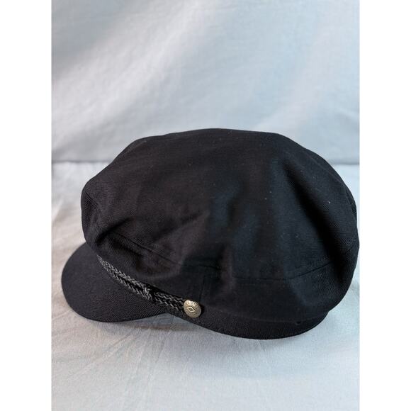 Brixton Fiddler Cap Fisherman Newsboy Hat Black Size S Lined Herringbone BU0048 - Picture 4 of 10